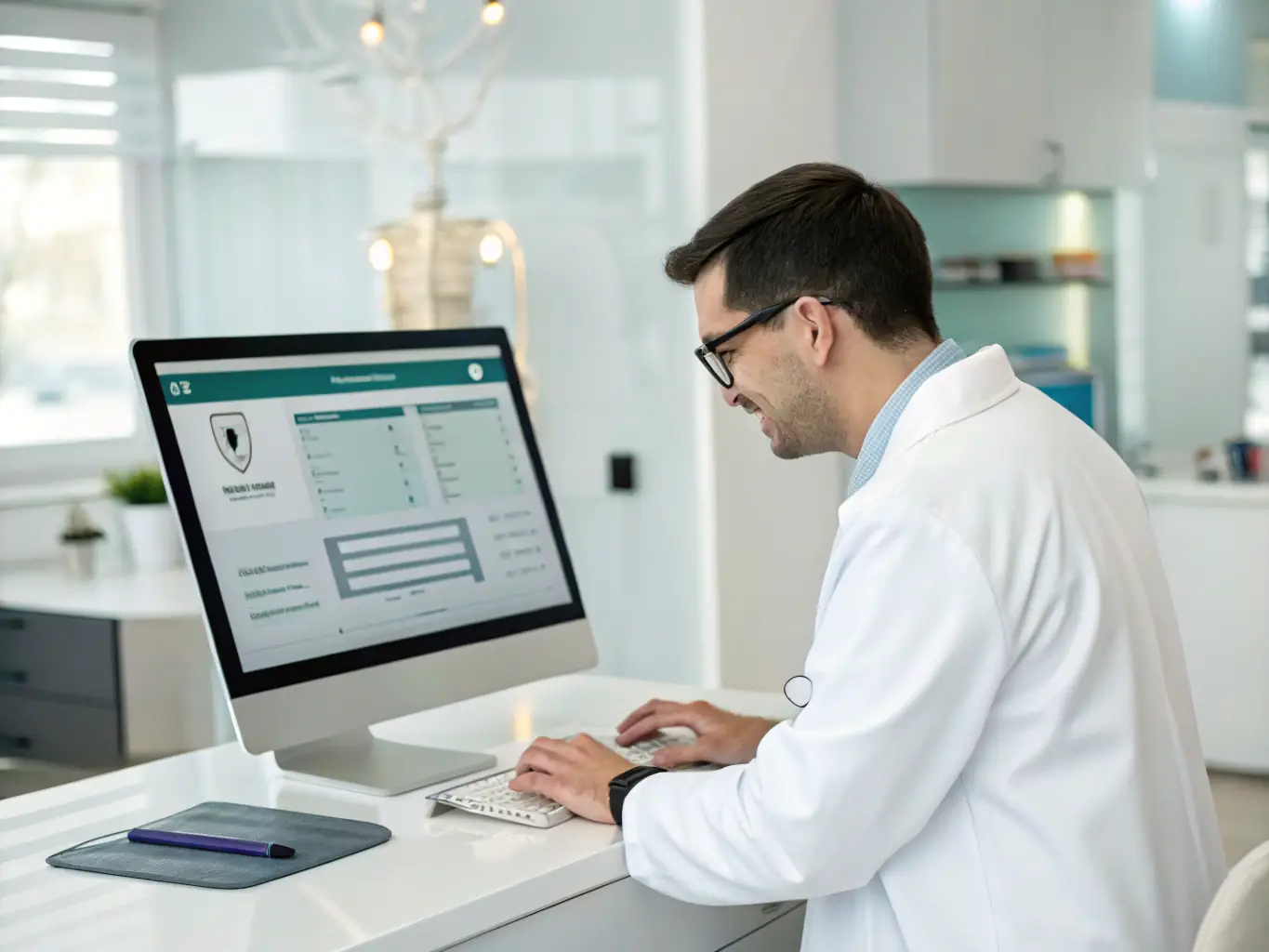 A modern, user-friendly interface of a dental practice management software, showcasing appointment scheduling and patient records.